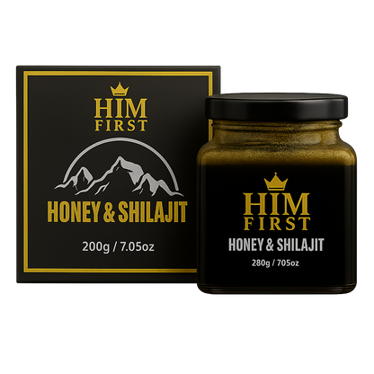 HIM FIRST: The Royal Blend of Honey & Shilajit for Ultimate Vitality 200g /7.05oz